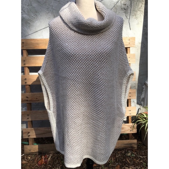 GAP Wool Oversized Cowl Neck Cape Sweater / Dress - Picture 5 of 7